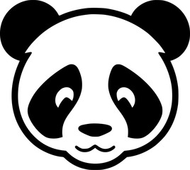 Fototapeta premium Panda | Minimalist and Simple Silhouette - Vector illustration