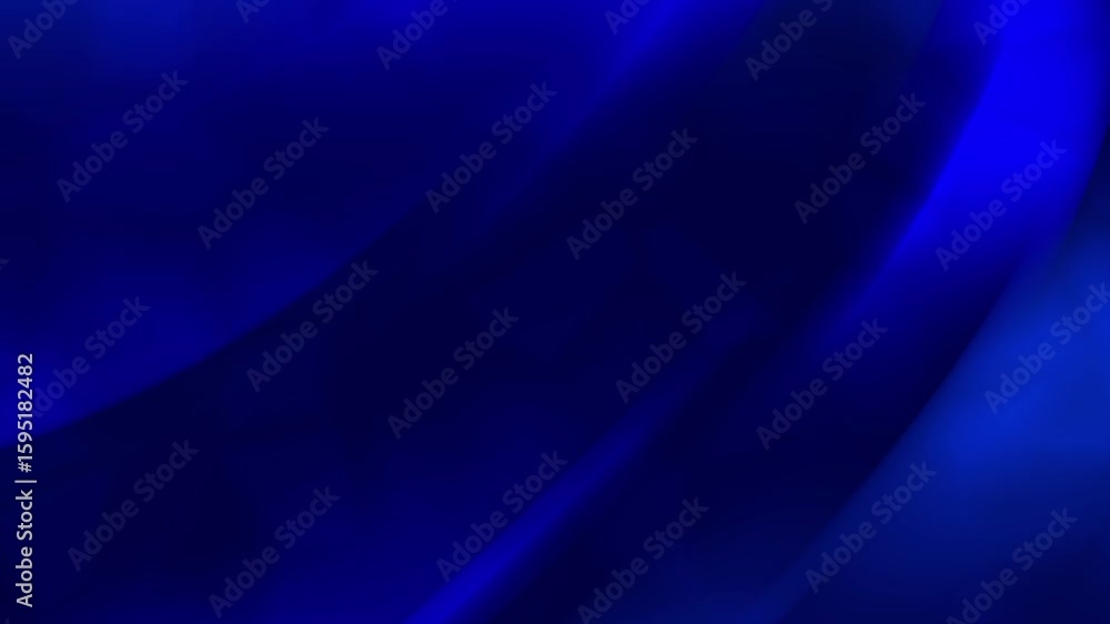 Poster abstract deep blue background with dynamic, subtle light streaks and smooth curves. ideal for modern