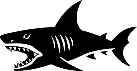 Obraz premium Shark | Minimalist and Simple Silhouette - Vector illustration