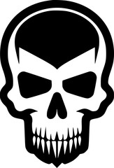 Obraz premium Skull | Minimalist and Simple Silhouette - Vector illustration