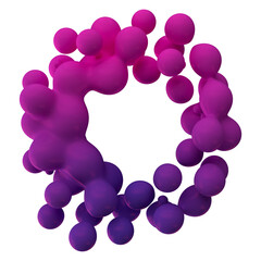 
Metaball - Abstract 3D rendering of fluid organic shapes with vibrant pink and purple neon colors on dark backgrounds for futuristic digital art and creative design, objects, and particles mixed