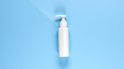 Intricate origami style overhead bird’s eye view mockup of a beauty fashion cosmetic makeup bottle and lotion product with a skincare healthcare concept background. Top-down perspective, folded paper