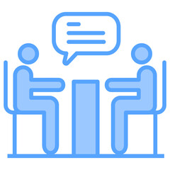 Interview Blue Icon