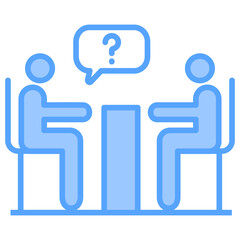 Interview Questions Blue Icon