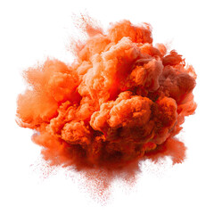 Vibrant orange-pink smoke explosion