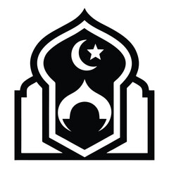 Islamic Ornaments black Vector design on a white background