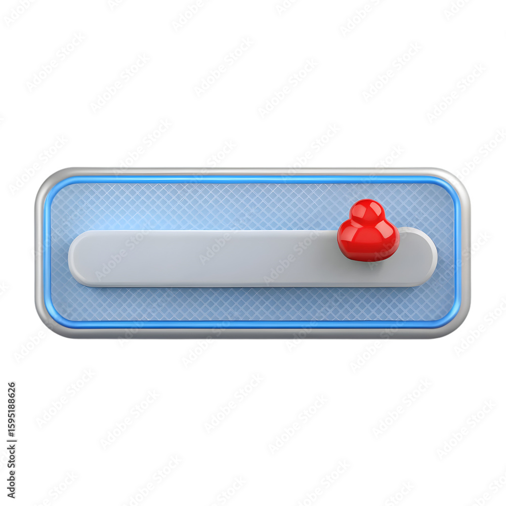 Poster reminder notification bar front view 3d rendering illustration icon on transparent background for al