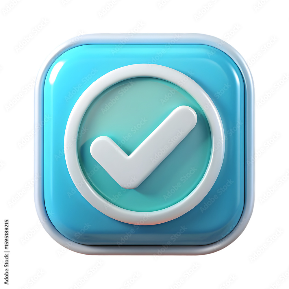 Poster label verified product front view 3d rendering illustration icon on transparent background for brand