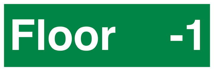 Green Floor -1 Indicator Sign 