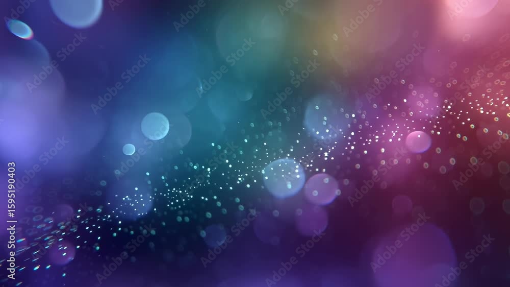 Poster abstract looping background with soft bokeh motion and colorful lights for creative projects and des