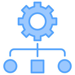 Resource Allocation Blue Icon