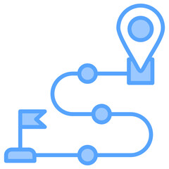 Milestone Planning Blue Icon