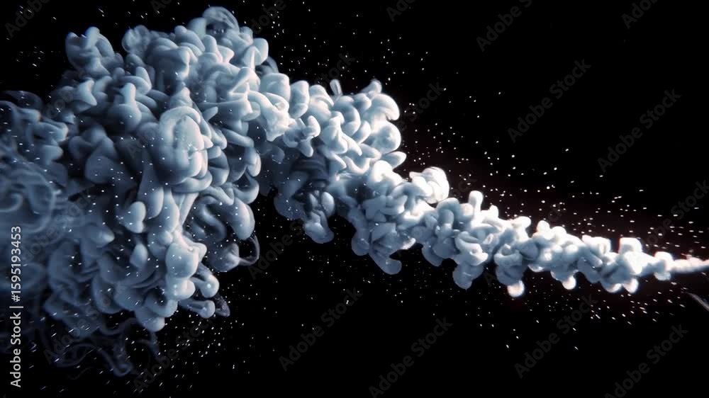 Poster dark background animation of looping smoke effect with subtle movement and depth