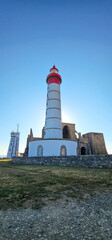 Phare de Saint-Mathieu sous le soleil couchant