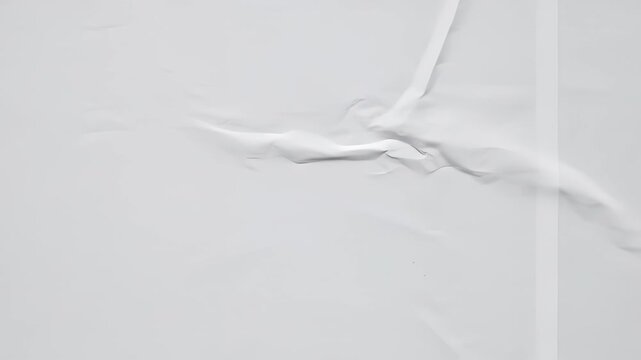 Abstract White Crumpled Paper Texture with Dramatic Shadows