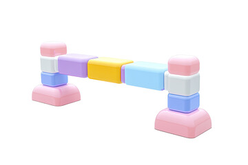 Fototapeta premium Colorful, stackable play barrier