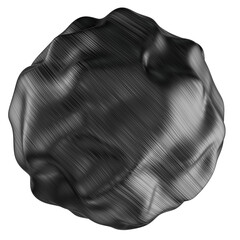 Organic - Abstract 3D rendering of flowing, natural shapes with smooth, wavy stripes and soft lines in monochromatic grayscale tones, evoking a sense of fluidity, texture, and elegance.