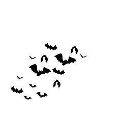 Bat Swarm Halloween Silhouette