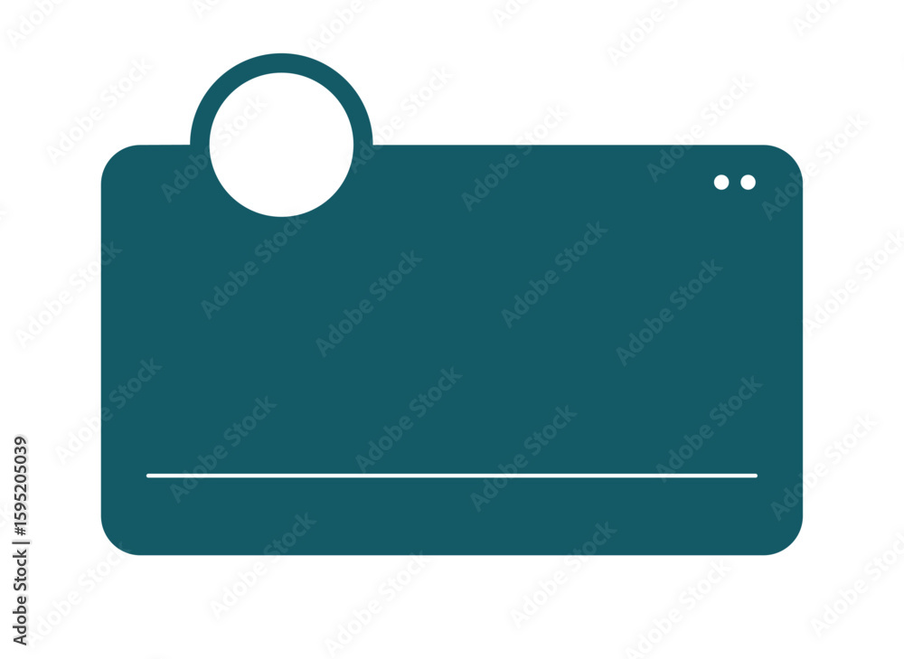 Poster modern green popup ui frame with rounded corners. clean web ui window in green tones