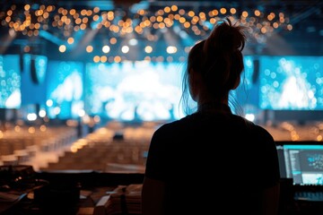 An event coordinator planning a corporate conference