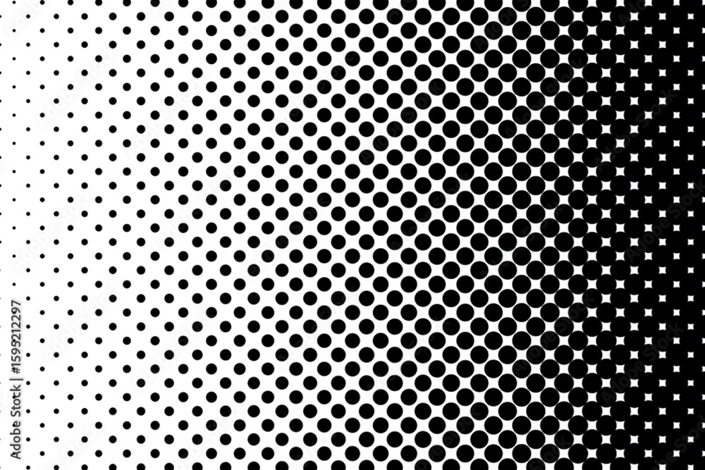 Poster dotted halftone gradient texture. vanishing polka dot background. repeating dots gradation pattern b