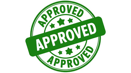 Approved stamp vector image for business, quality control, and compliance verification use