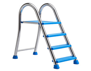 Inflatable Pool Float in the Shape of a Donut on Pool Water, Angled Perspective, Isolated PNG