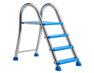 Inflatable Pool Float in the Shape of a Donut on Pool Water, Angled Perspective, Isolated PNG