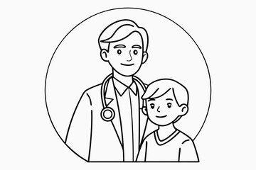 Doctor and child friendly interaction healthcare medical