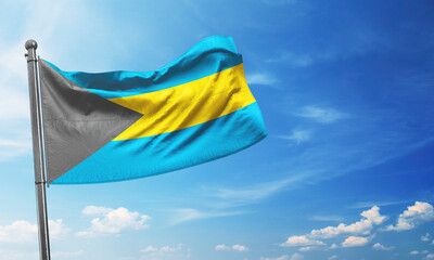 Bahamas flag waving image