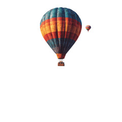 Fototapeta premium Colorful hot air balloons against a black background