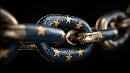 European union flag chain link design