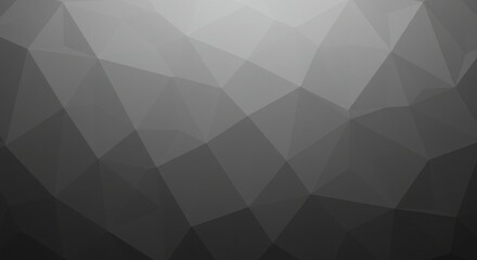 Abstract Low Poly Background in Shades of Gray