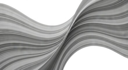 Abstract Gray Waves Swirling Background Illustration