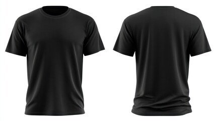 Blank black t shirt mockup