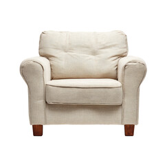 Fototapeta premium A light beige upholstered armchair