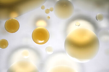 Transparent Bubbles in Light with Soft Pastel Color Blends