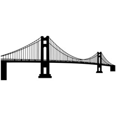 Golden Gate Bridge, a landmark of San Francisco, spans the bay with its iconic golden architecture
