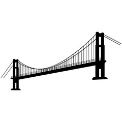 Fototapeta premium Golden Gate Bridge, a landmark of San Francisco, spans the bay with its iconic golden architecture