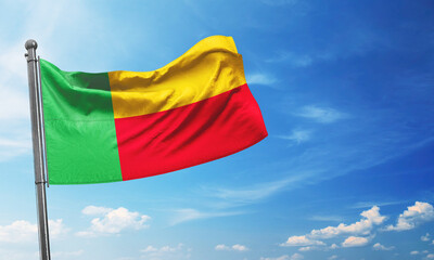 Benin flag waving image