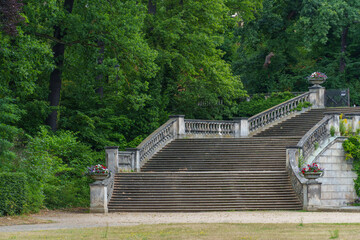 In den Schlossgärten von Potsdam in Brandenburg