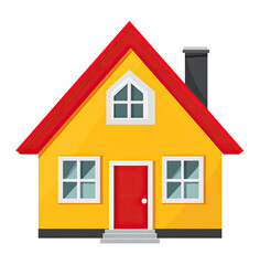 Simple yellow house illustration
