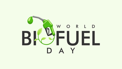 vector biofuel day poster template