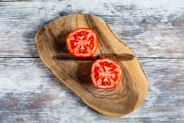 Isle of Wight tomatoes on a table