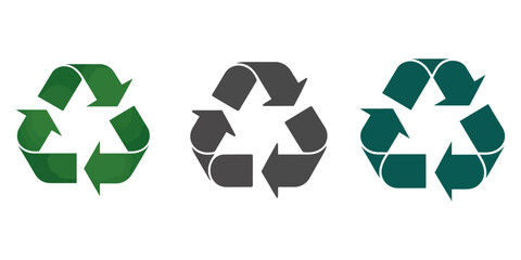 green recycle symbol, Recycle Symbol Icon Set – Eco-Friendly Recycling Silhouette Vector Collection, Recycle Icon, professional recycling logo vectors, environmental symbols set, conservation icons.