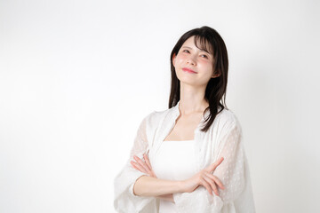 笑顔のミドル女性