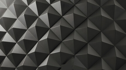 Black geometric low-poly pattern with sharp triangular facets