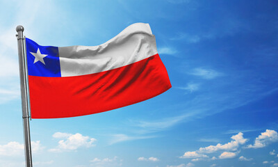 chile flag waving image