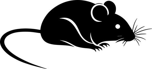 Silhouette of mouse or mouse head icon