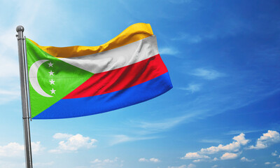 comoros flag waving image